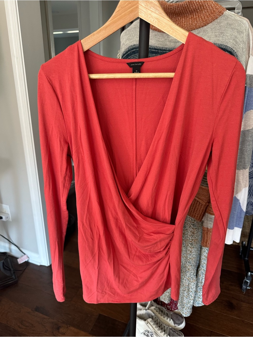 Ann Taylor Draped Wrap Top – Size Small